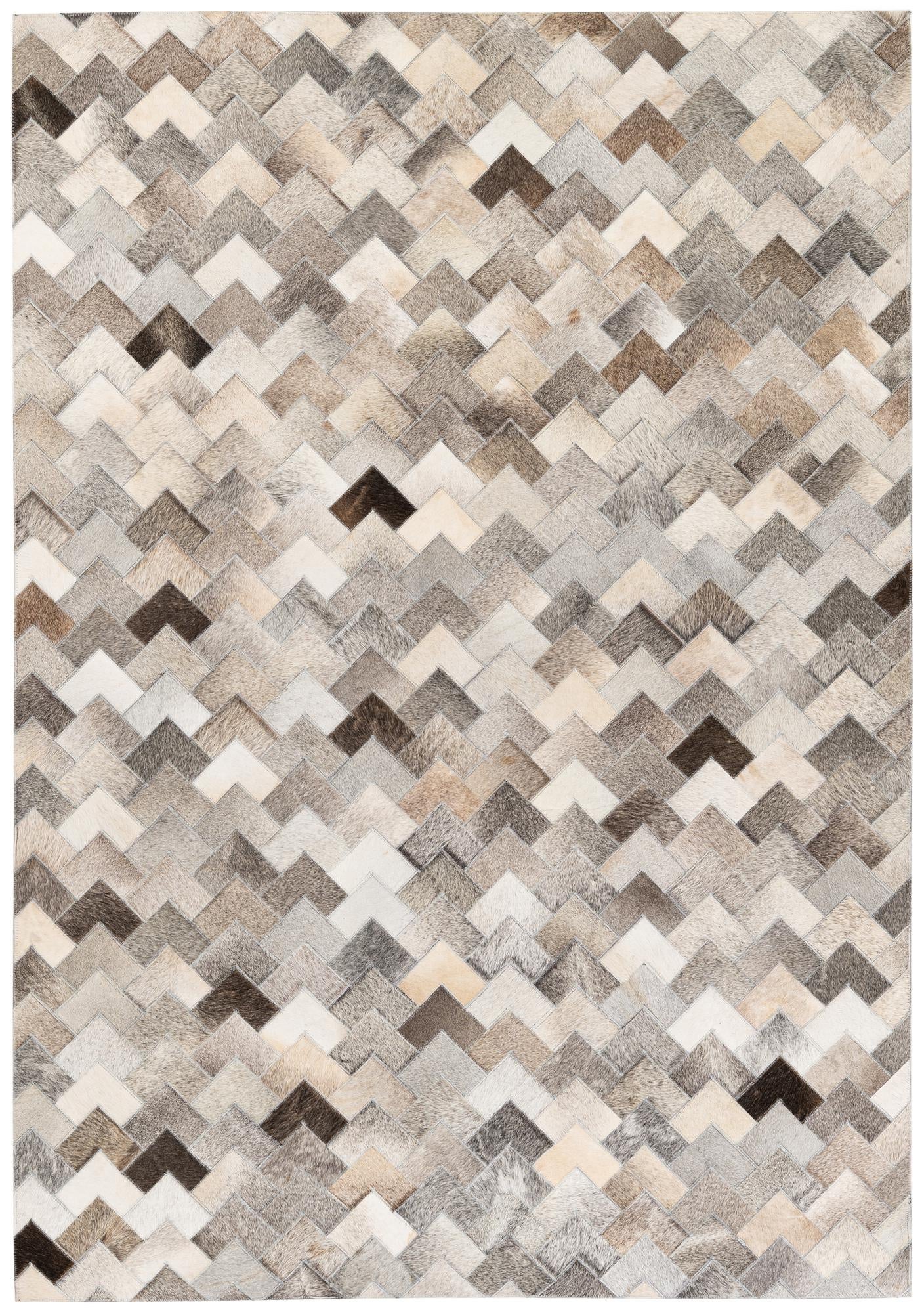 4' 7 x 6' 7 Cowhide Stocks Rug