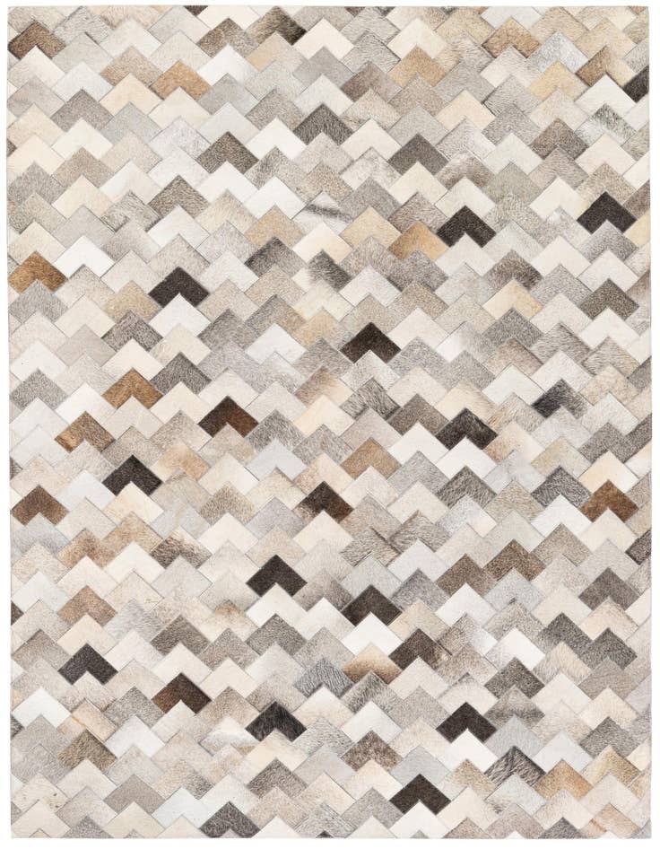 Detail image of 4' 9 x 6' 8 Cowhide Stocks Rug