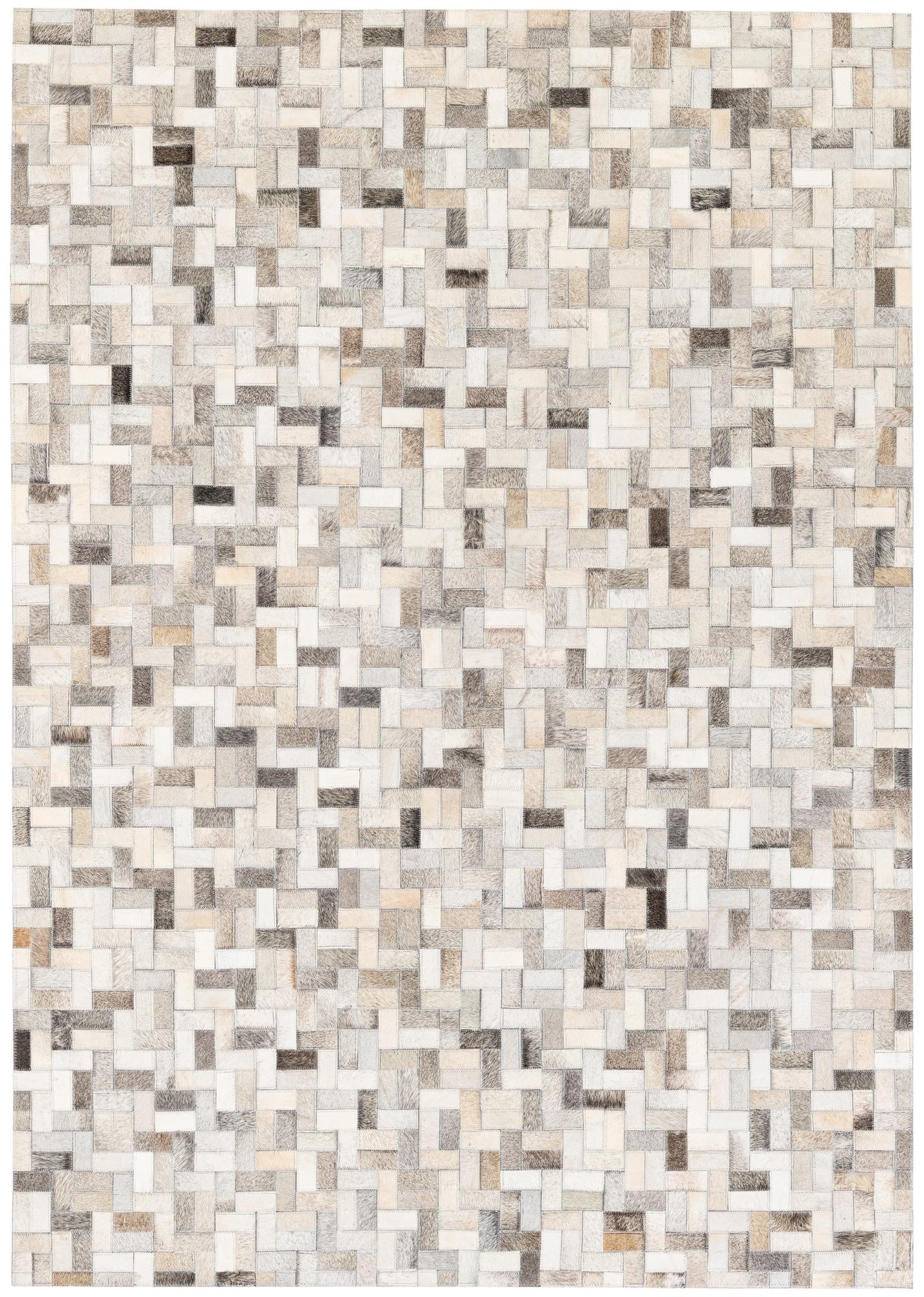 4' 7 x 6' 7 Cowhide Stocks Rug