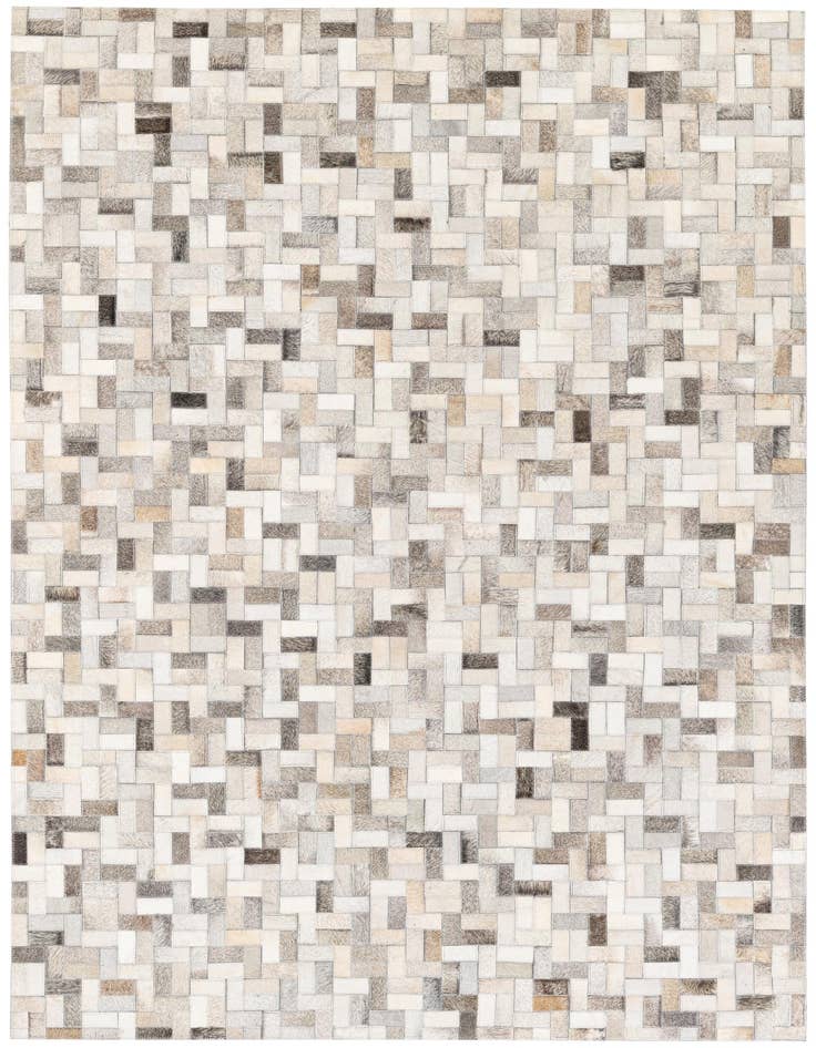 Detail image of 4' 7 x 6' 7 Cowhide Stocks Rug