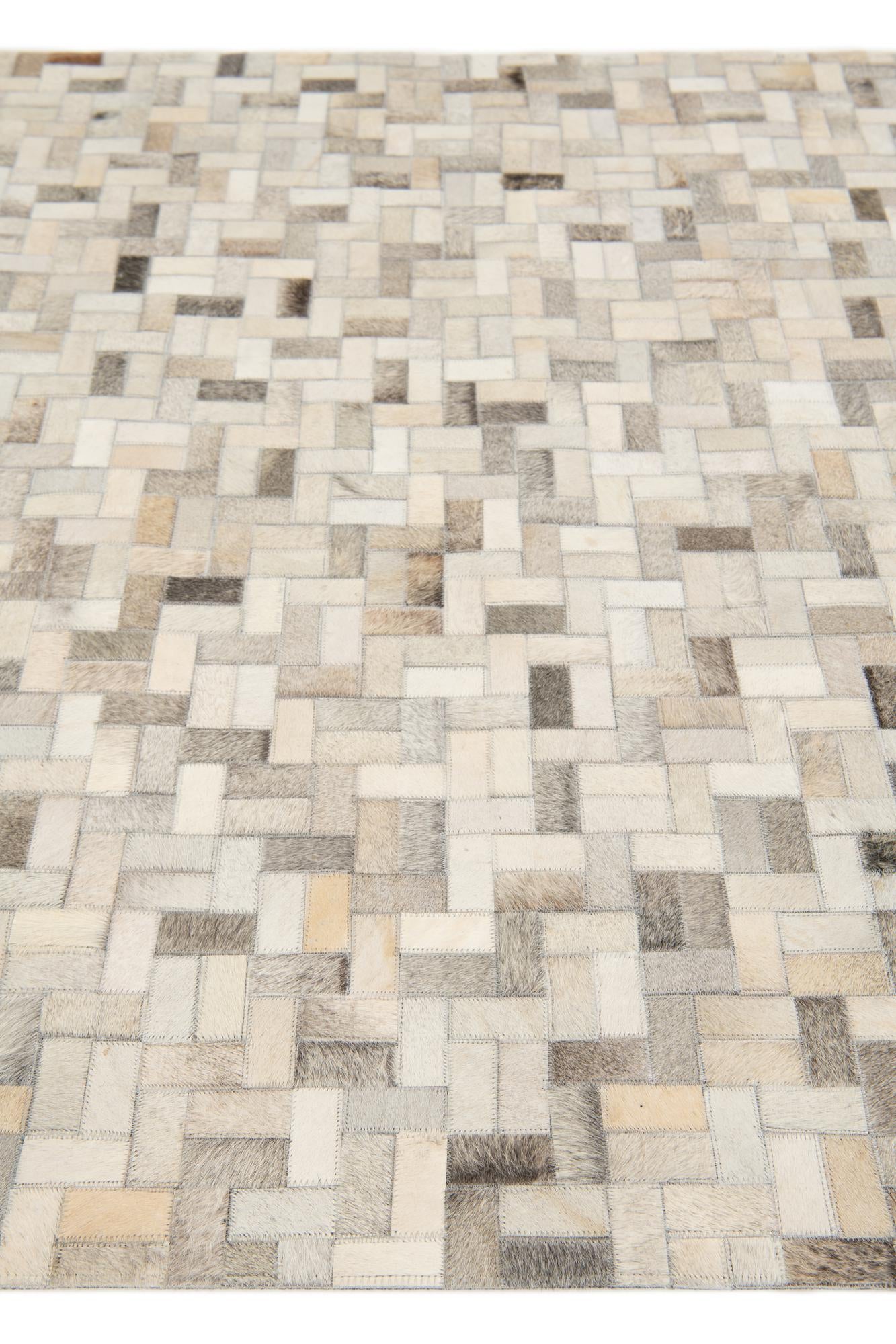 4' 8 x 6' 6 Cowhide Stocks Rug