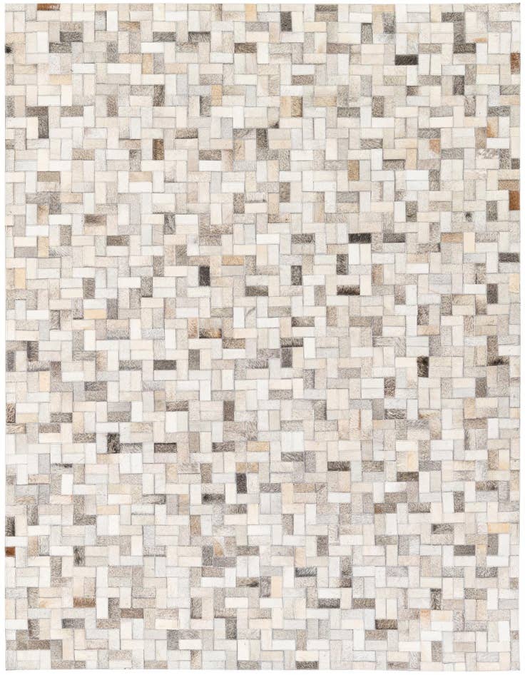 Detail image of 4' 8 x 6' 6 Cowhide Stocks Rug