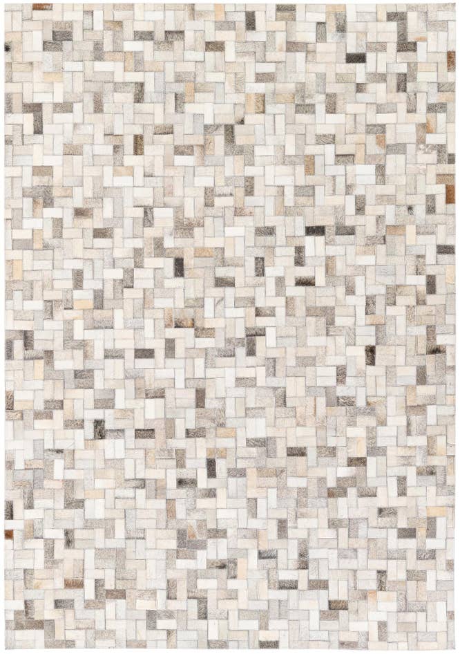 Detail image of 4' 8 x 6' 6 Cowhide Stocks Rug
