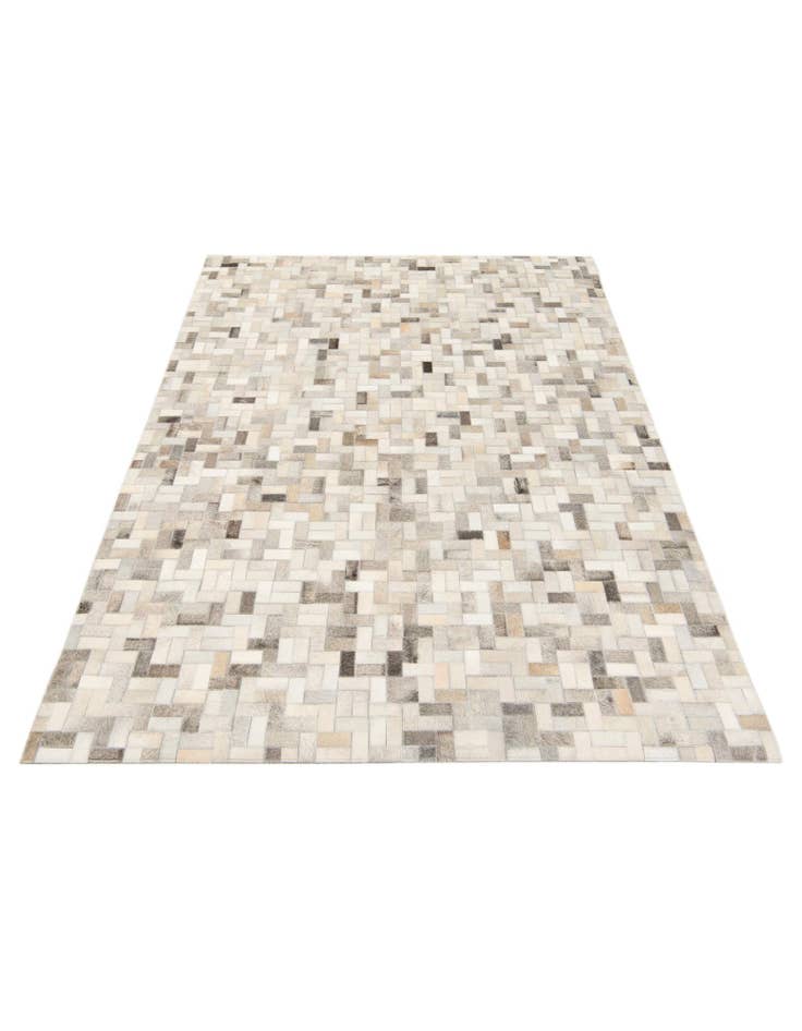 Detail image of 4' 7 x 6' 6 Cowhide Stocks Rug