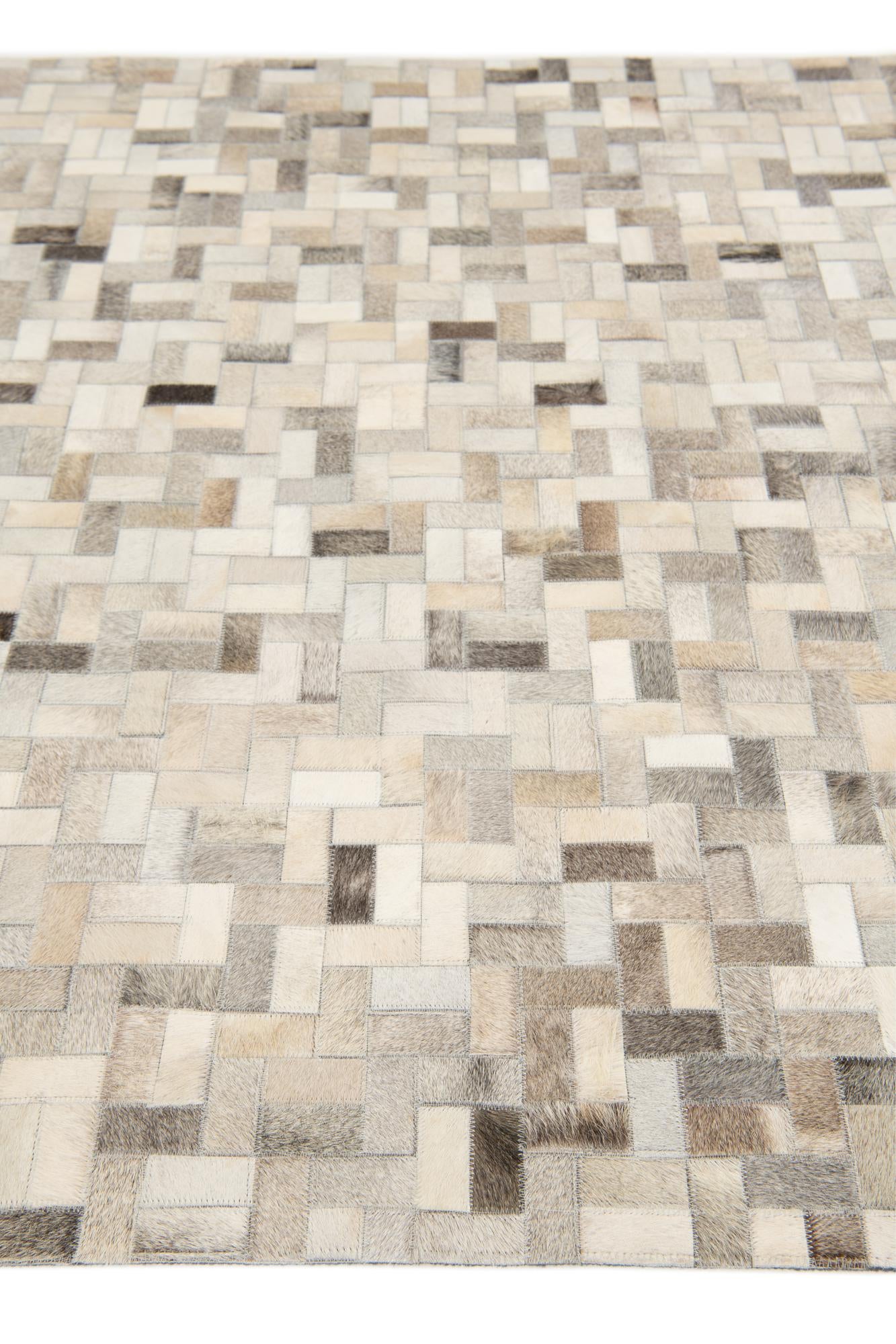 4' 7 x 6' 6 Cowhide Stocks Rug