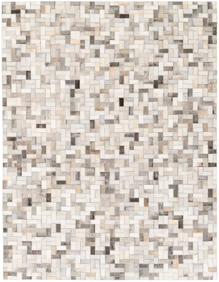 Detail image of 4' 7 x 6' 6 Cowhide Stocks Rug