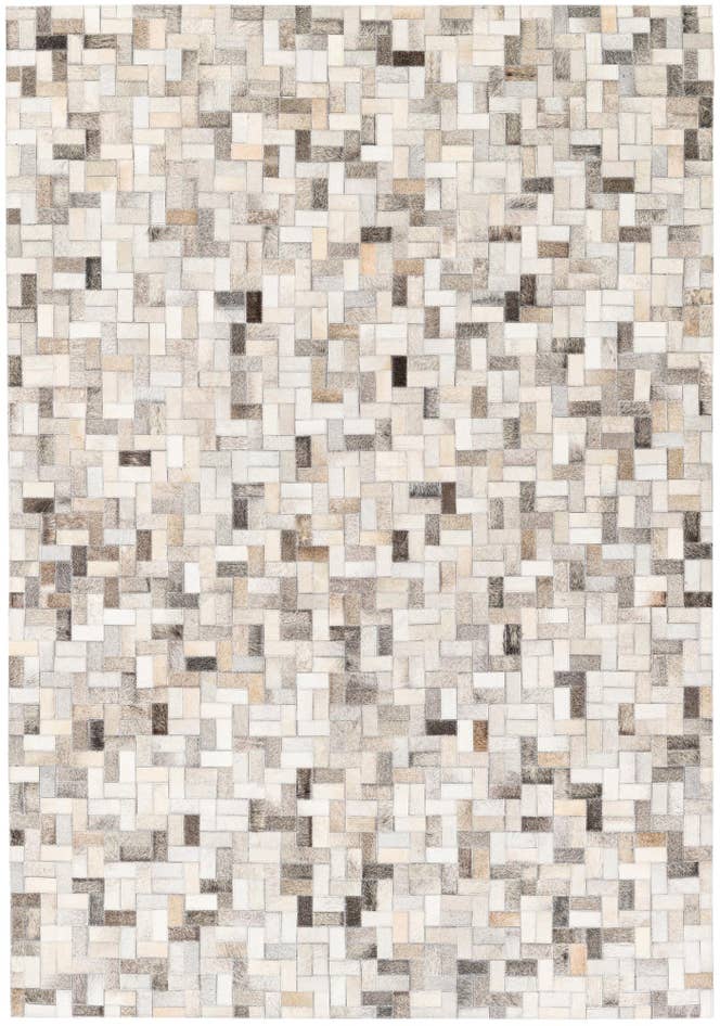 Detail image of 4' 7 x 6' 6 Cowhide Stocks Rug