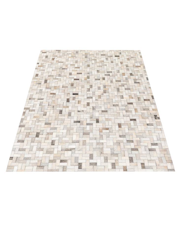 Detail image of 4' 7 x 6' 6 Cowhide Stocks Rug