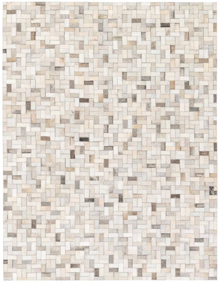 Detail image of 4' 7 x 6' 6 Cowhide Stocks Rug