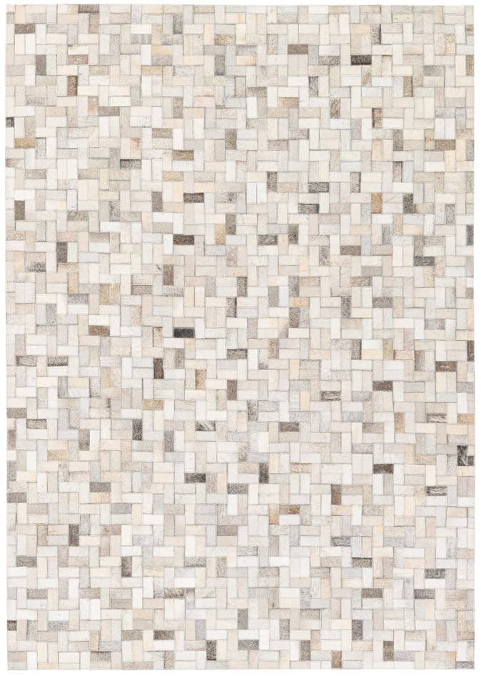 Detail image of 4' 7 x 6' 6 Cowhide Stocks Rug