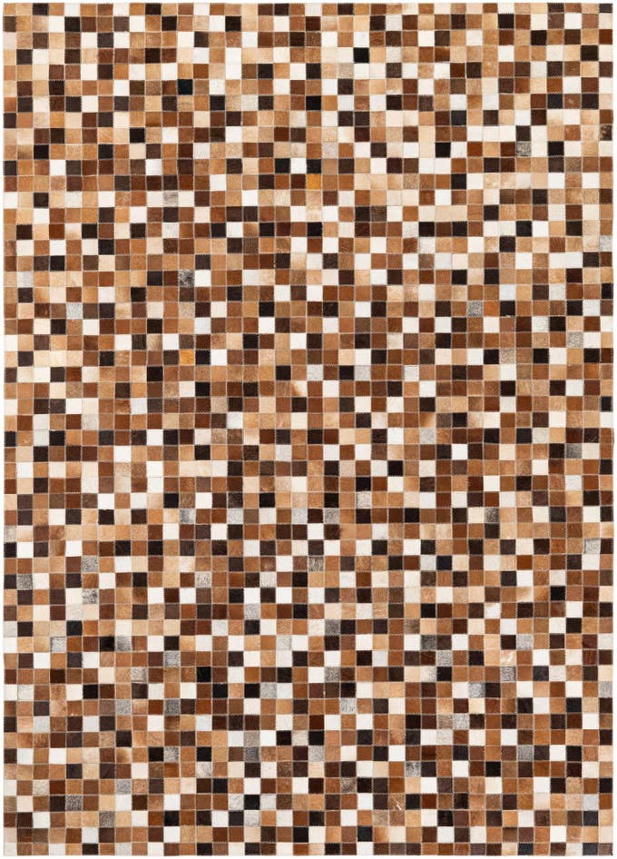 Detail image of 4' 9 x 6' 9 Cowhide Stocks Rug