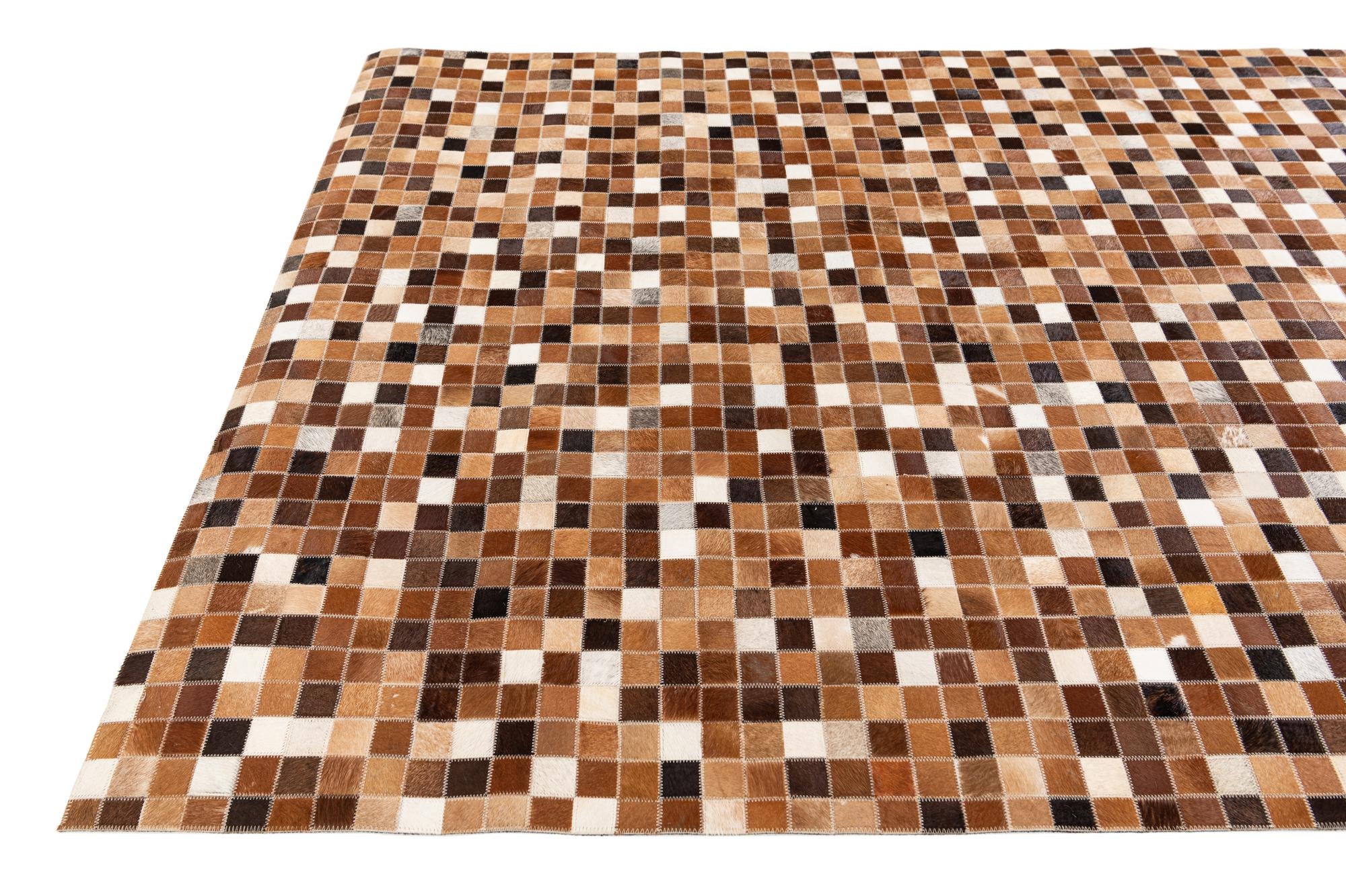 4' 9 x 6' 8 Cowhide Stocks Rug