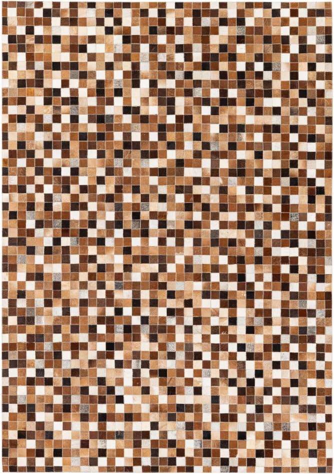 Detail image of 4' 8 x 6' 7 Cowhide Stocks Rug