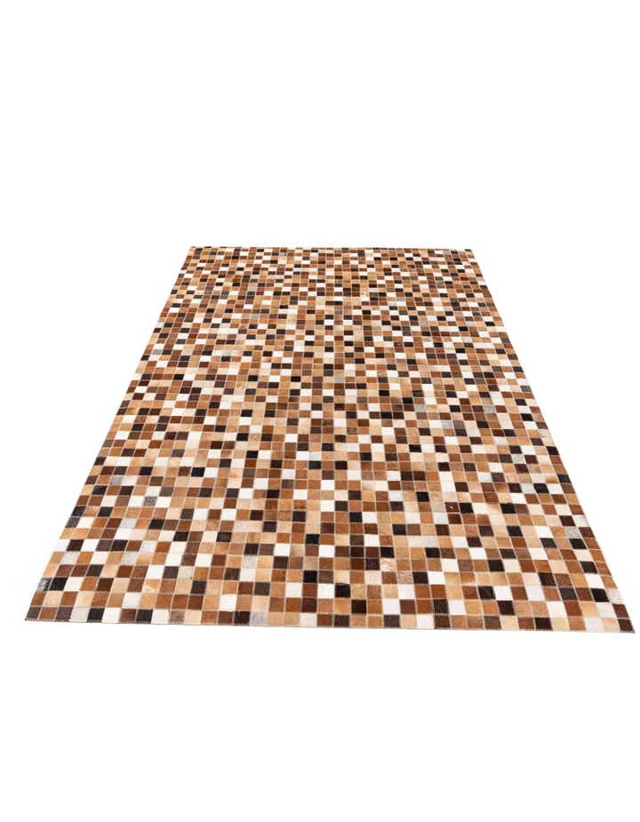 4' 7 x 6' 7 Cowhide Stocks Rug