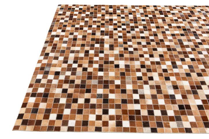 4' 7 x 6' 7 Cowhide Stocks Rug