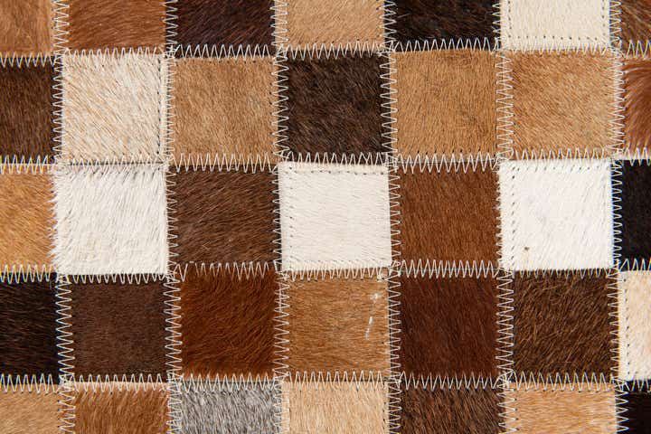 4' 7 x 6' 7 Cowhide Stocks Rug