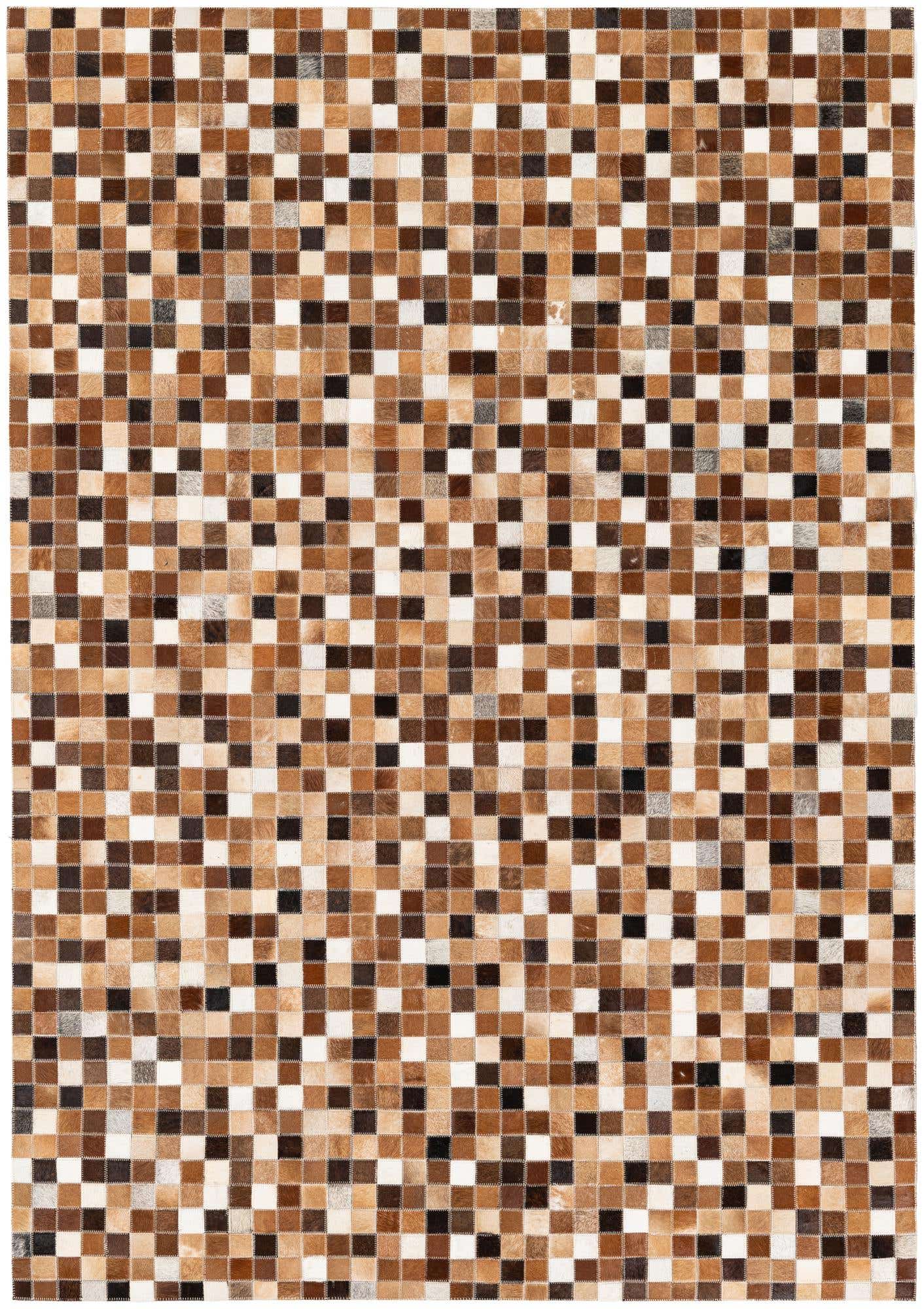 4' 7 x 6' 7 Cowhide Stocks Rug