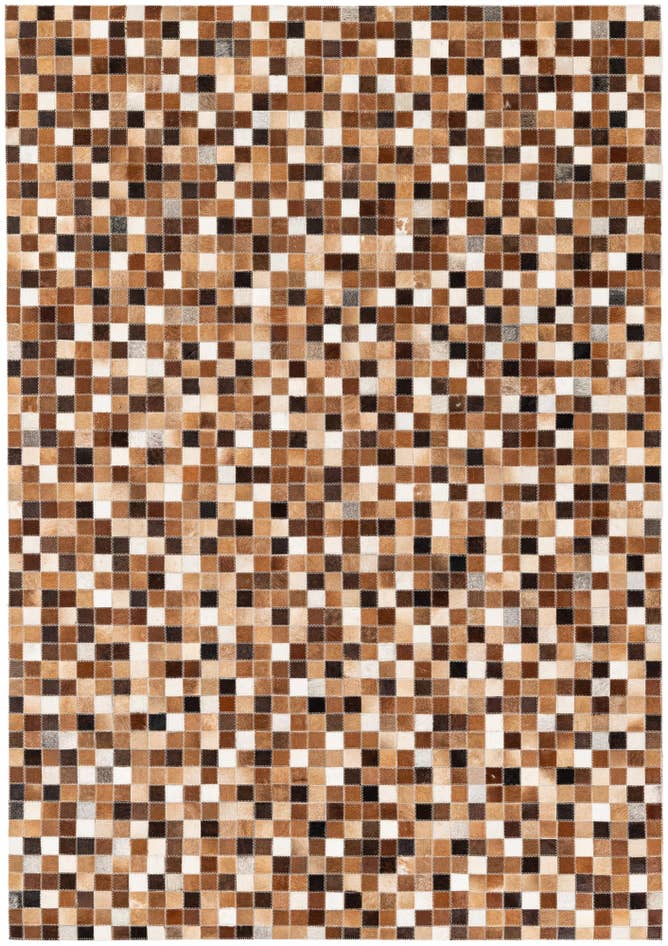 Detail image of 4' 7 x 6' 7 Cowhide Stocks Rug