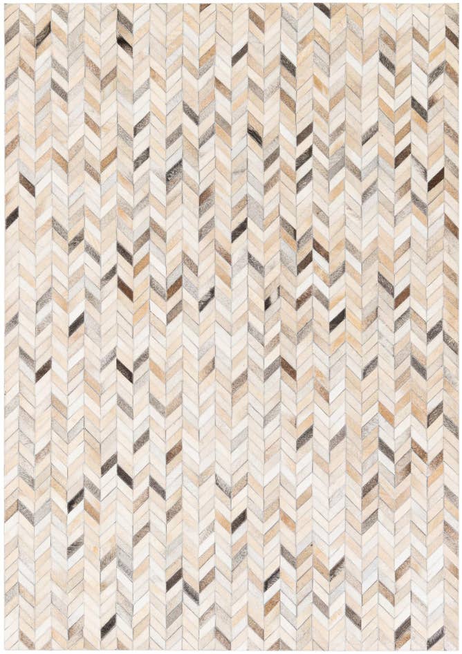 Detail image of 4' 9 x 6' 8 Cowhide Stocks Rug