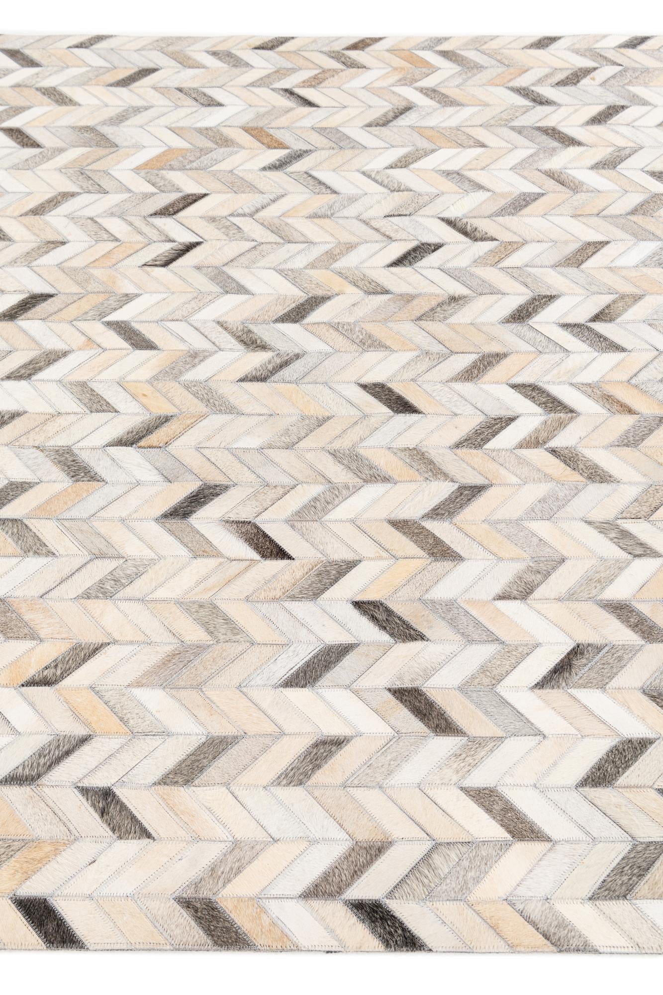 4' 7 x 6' 7 Cowhide Stocks Rug