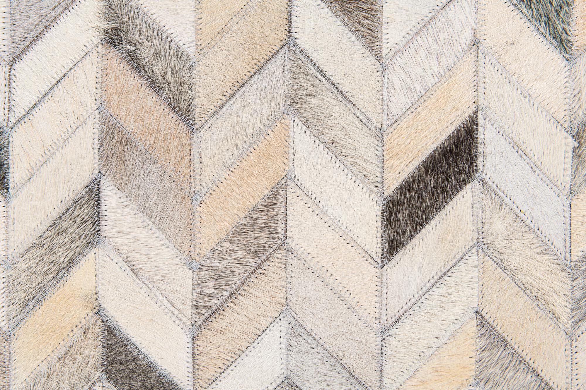 4' 7 x 6' 7 Cowhide Stocks Rug