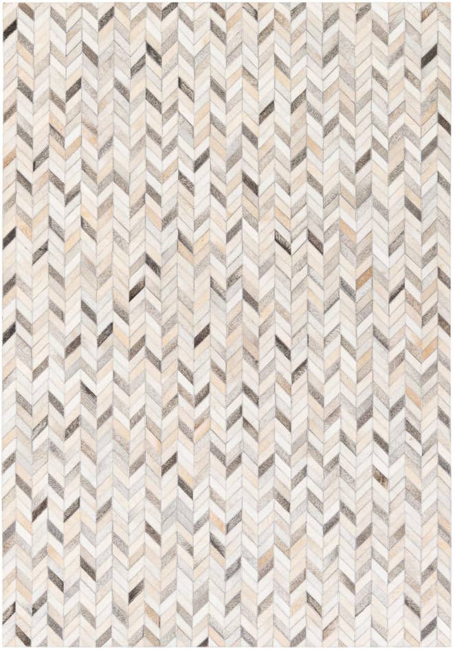 Detail image of 4' 7 x 6' 7 Cowhide Stocks Rug