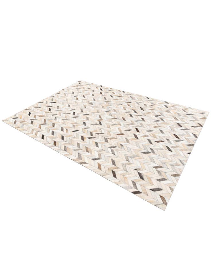 Detail image of 4' 8 x 6' 7 Cowhide Stocks Rug