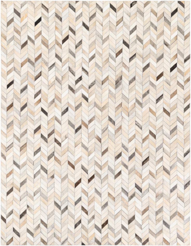 Detail image of 4' 8 x 6' 7 Cowhide Stocks Rug