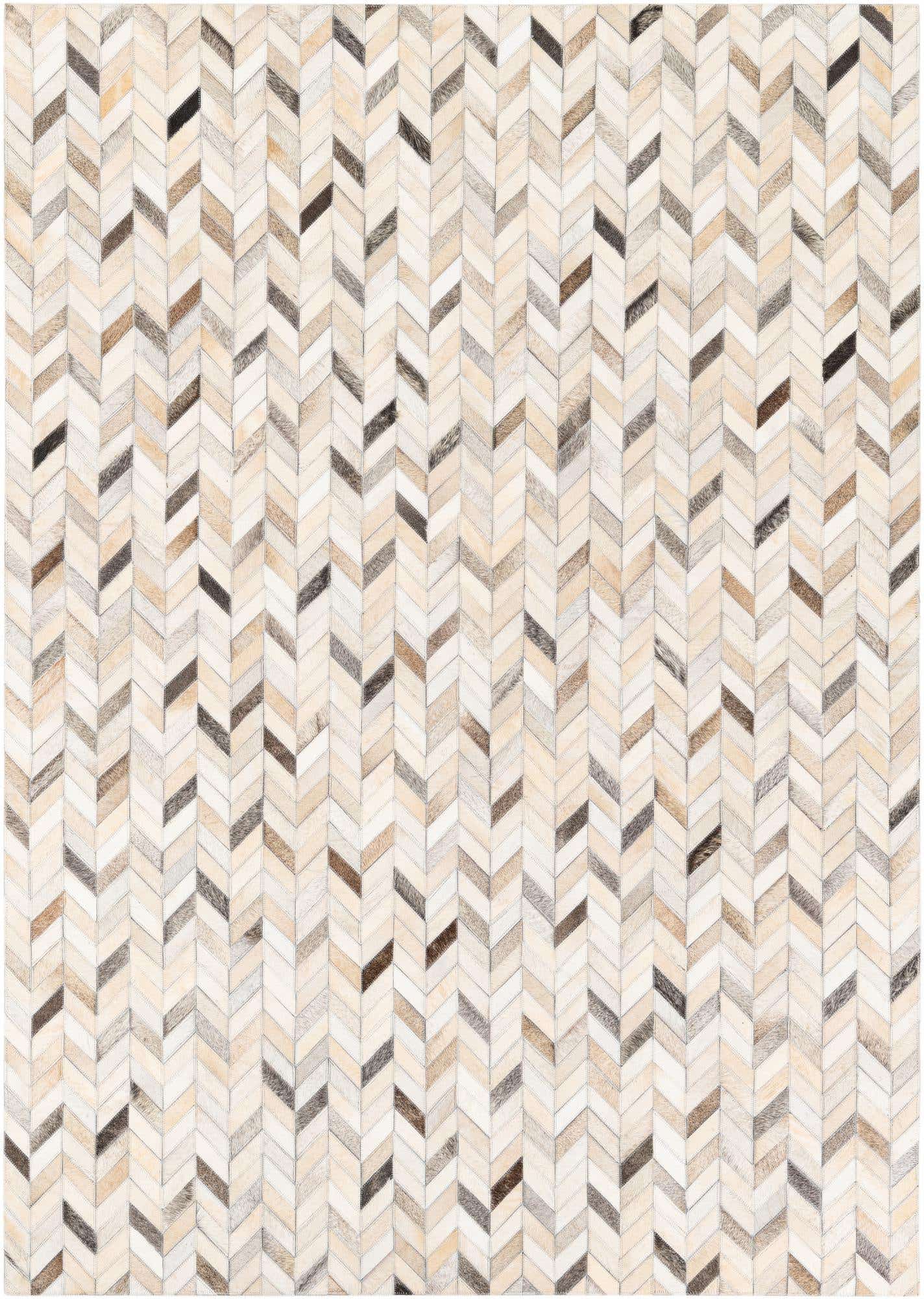 4' 8 x 6' 7 Cowhide Stocks Rug