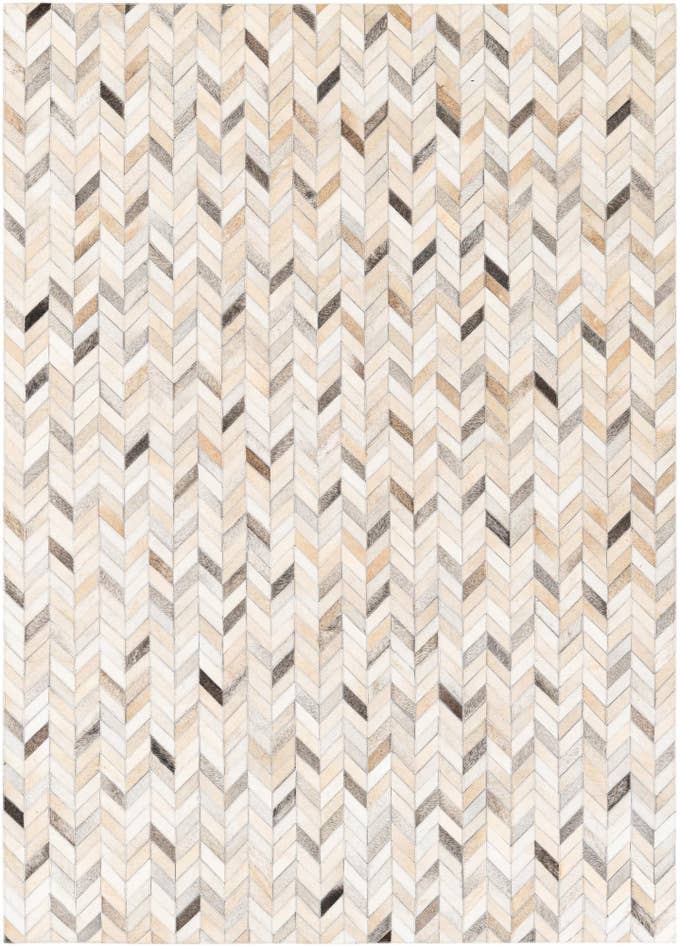 Detail image of 4' 8 x 6' 6 Cowhide Stocks Rug