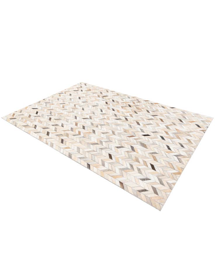 Detail image of 4' 7 x 6' 9 Cowhide Stocks Rug