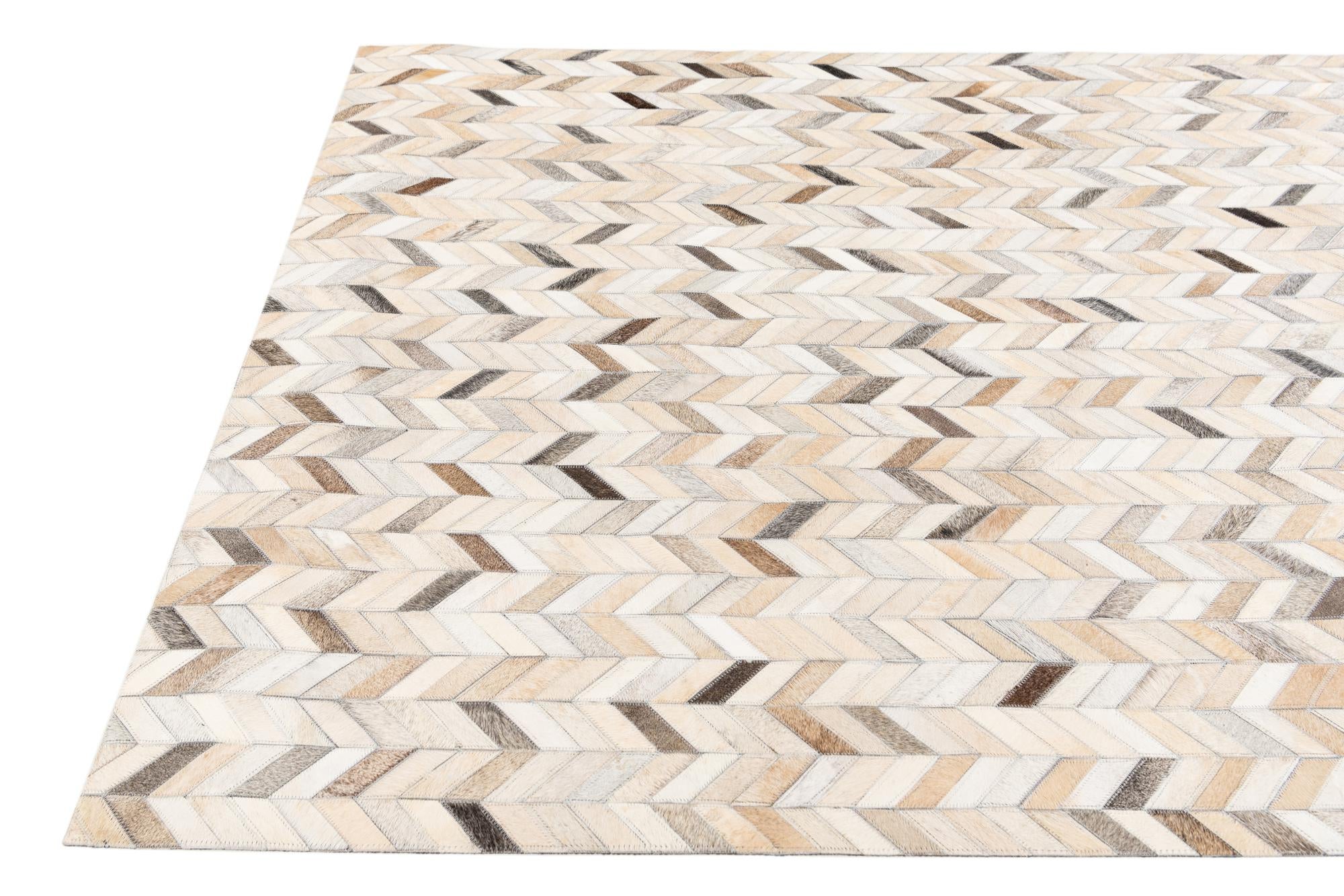 4' 8 x 6' 8 Cowhide Stocks Rug