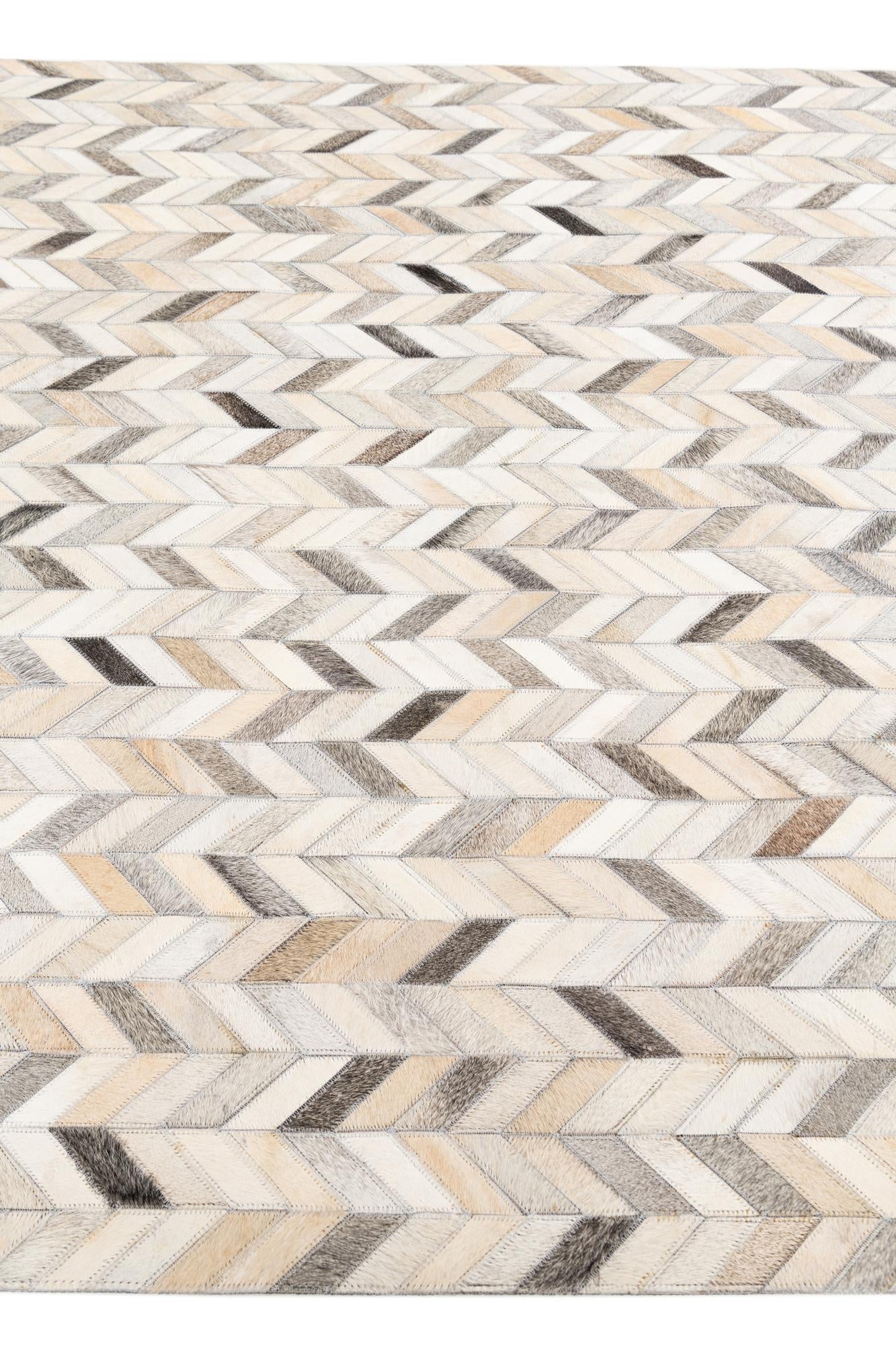4' 7 x 6' 8 Cowhide Stocks Rug