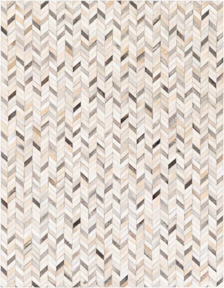 Detail image of 4' 7 x 6' 8 Cowhide Stocks Rug