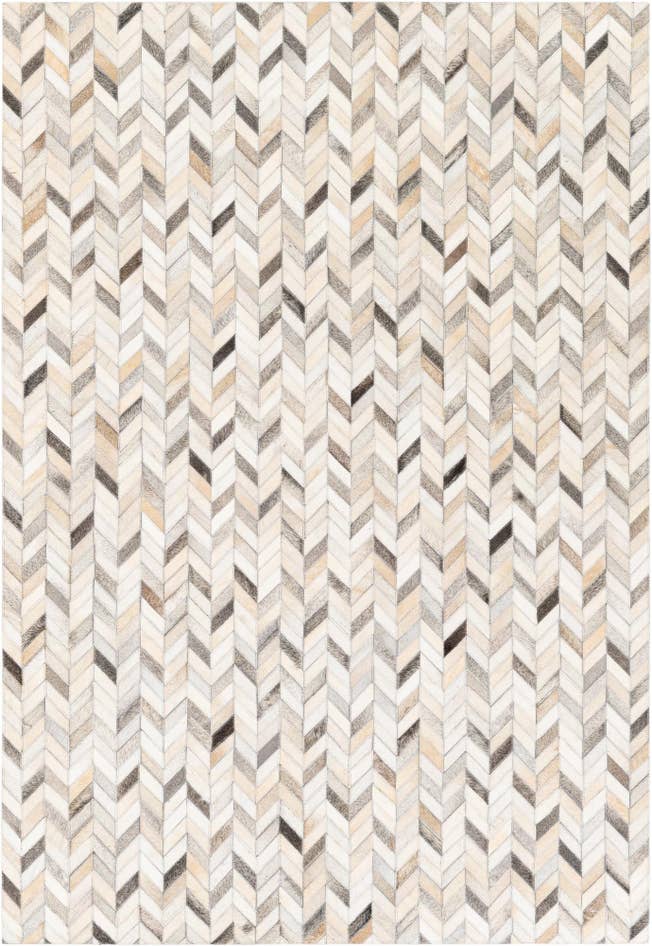 Detail image of 4' 7 x 6' 8 Cowhide Stocks Rug