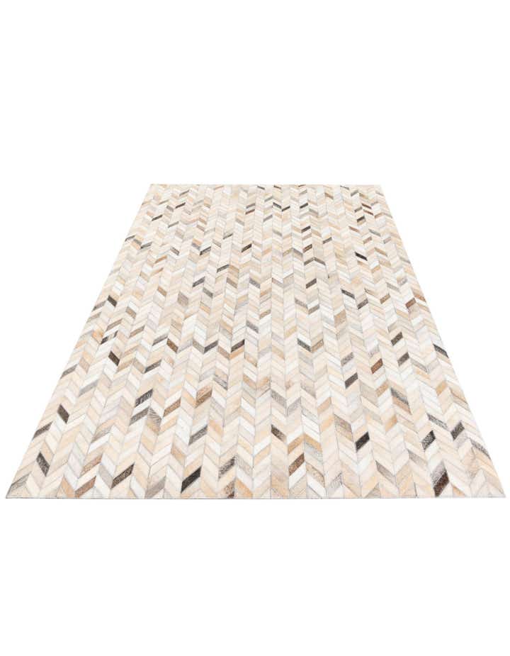 4' 7 x 6' 7 Cowhide Stocks Rug