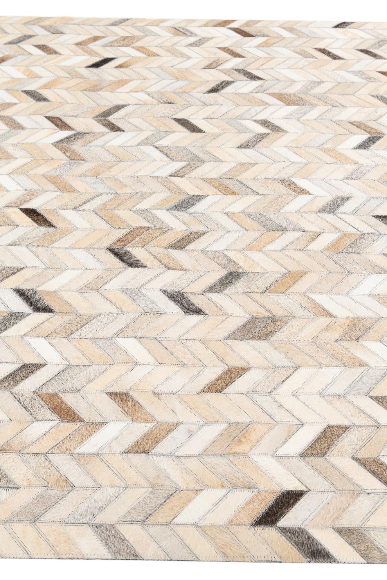 4' 7 x 6' 7 Cowhide Stocks Rug