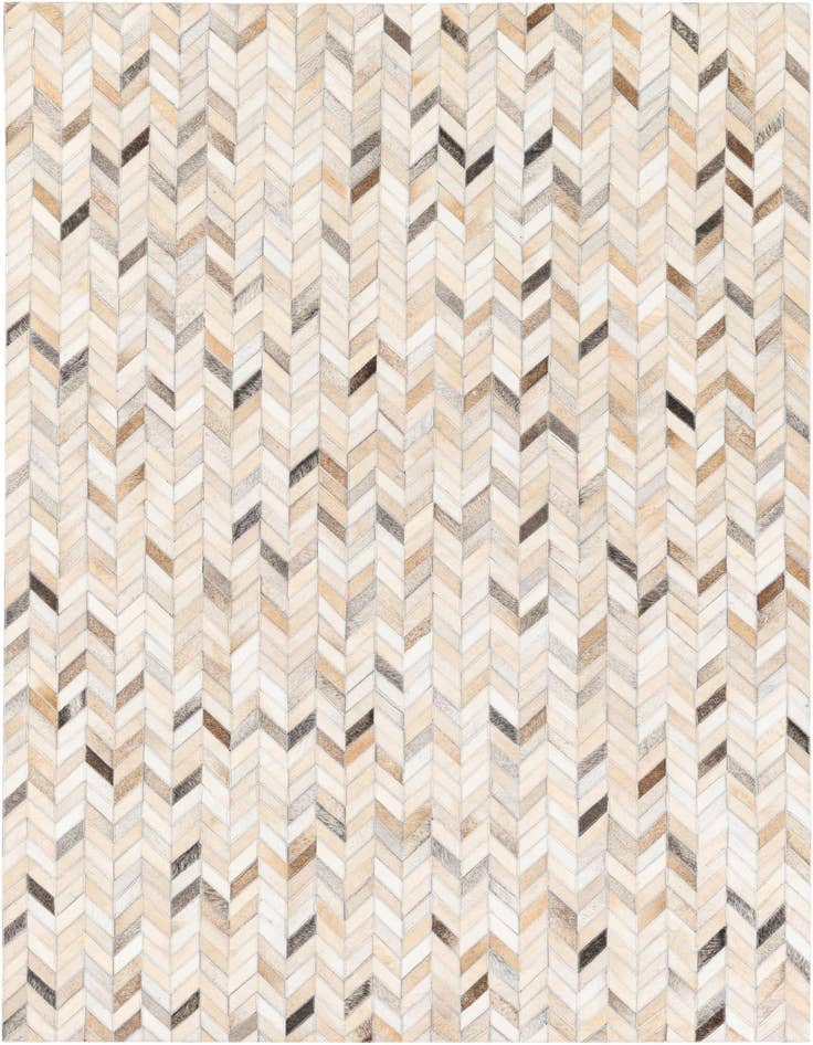 Detail image of 4' 7 x 6' 7 Cowhide Stocks Rug