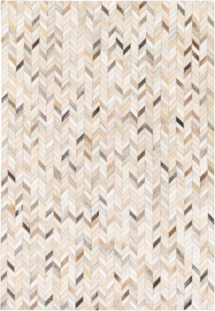 4' 7 x 6' 7 Cowhide Stocks Rug