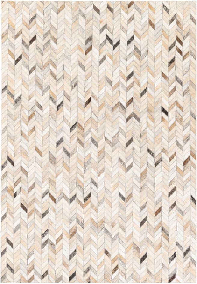 Detail image of 4' 7 x 6' 7 Cowhide Stocks Rug