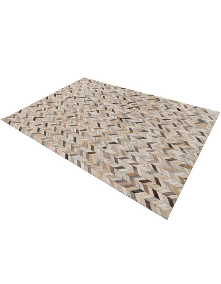 Detail image of 4' 8 x 6' 8 Cowhide Stocks Rug