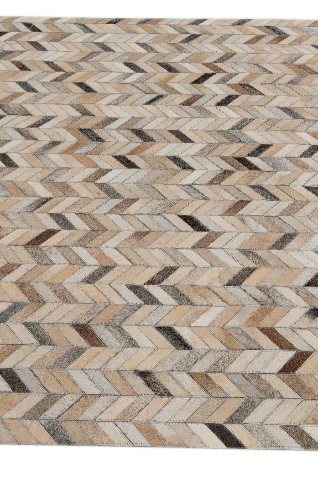 4' 8 x 6' 8 Cowhide Stocks Rug