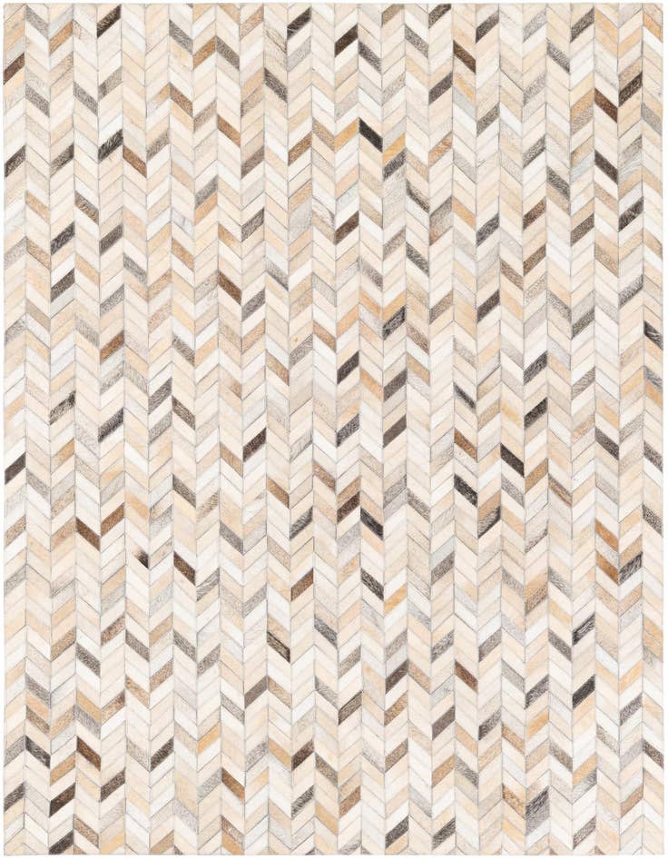 Detail image of 4' 8 x 6' 8 Cowhide Stocks Rug