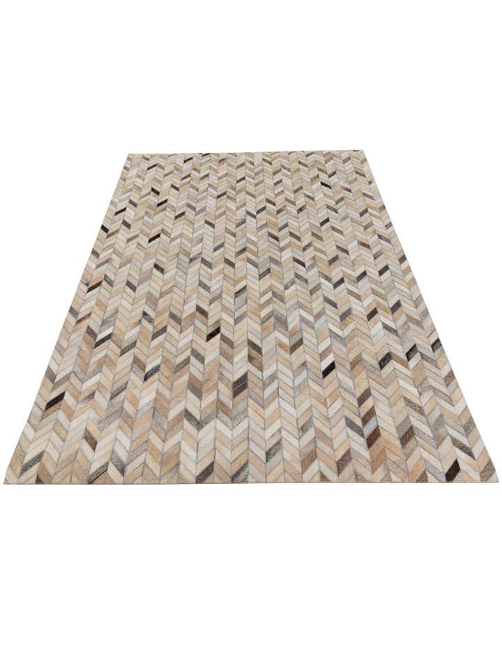 4' 8 x 6' 7 Cowhide Stocks Rug