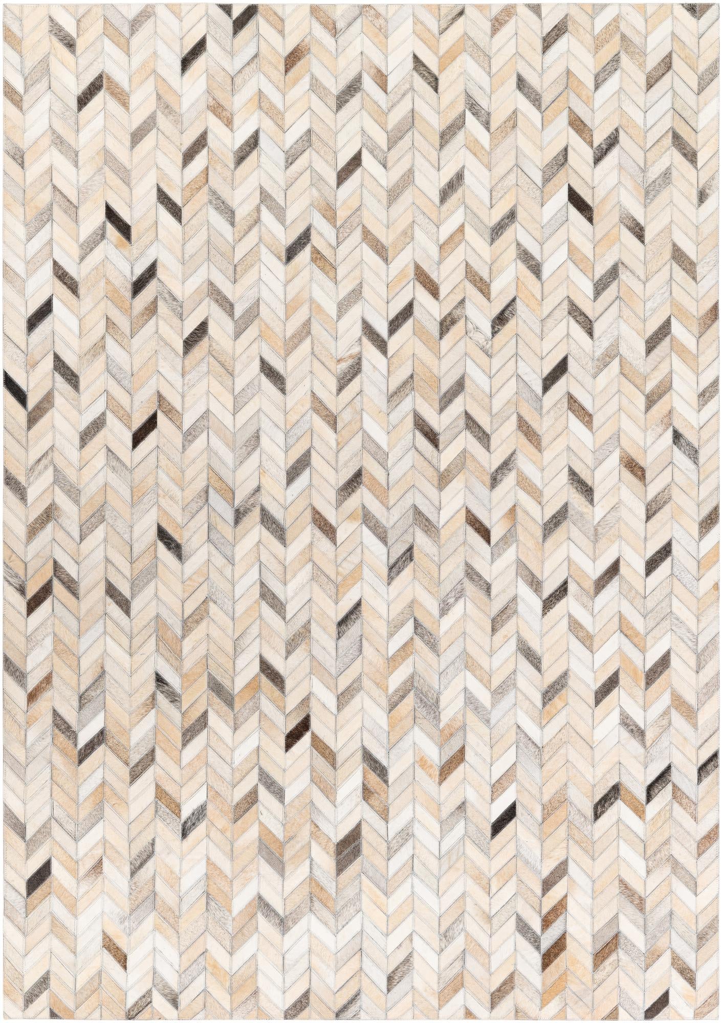 4' 8 x 6' 7 Cowhide Stocks Rug