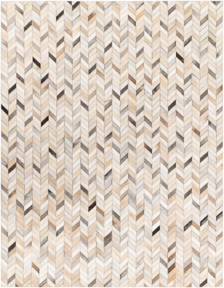 Detail image of 4' 8 x 6' 7 Cowhide Stocks Rug