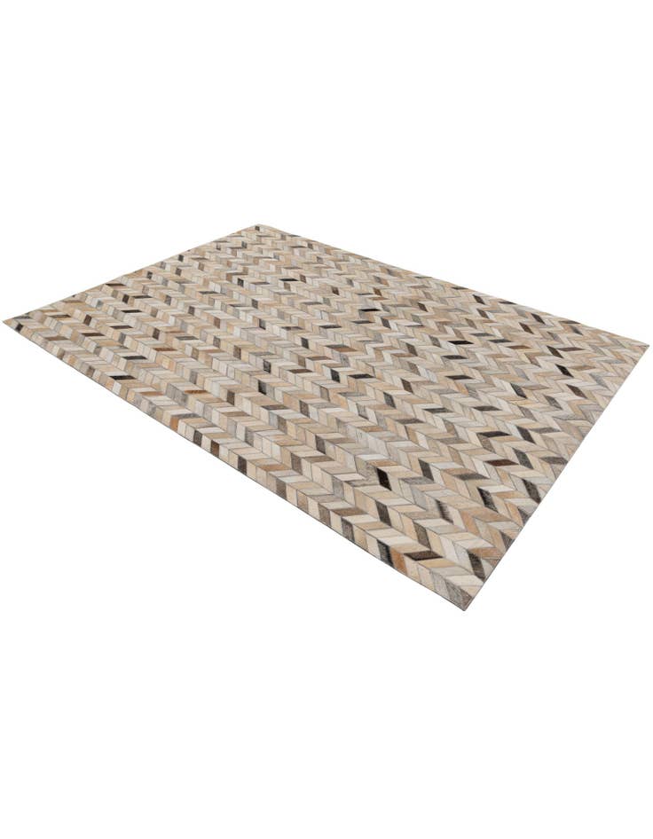 Detail image of 4' 8 x 6' 7 Cowhide Stocks Rug