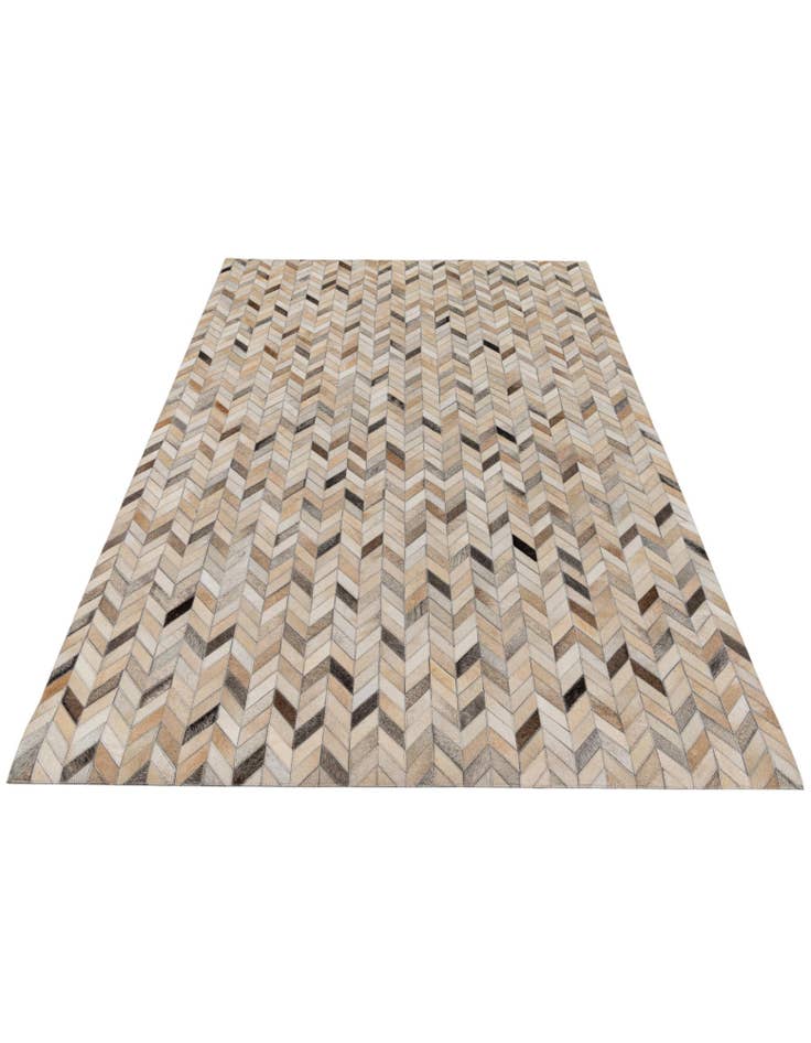 Detail image of 4' 8 x 6' 7 Cowhide Stocks Rug