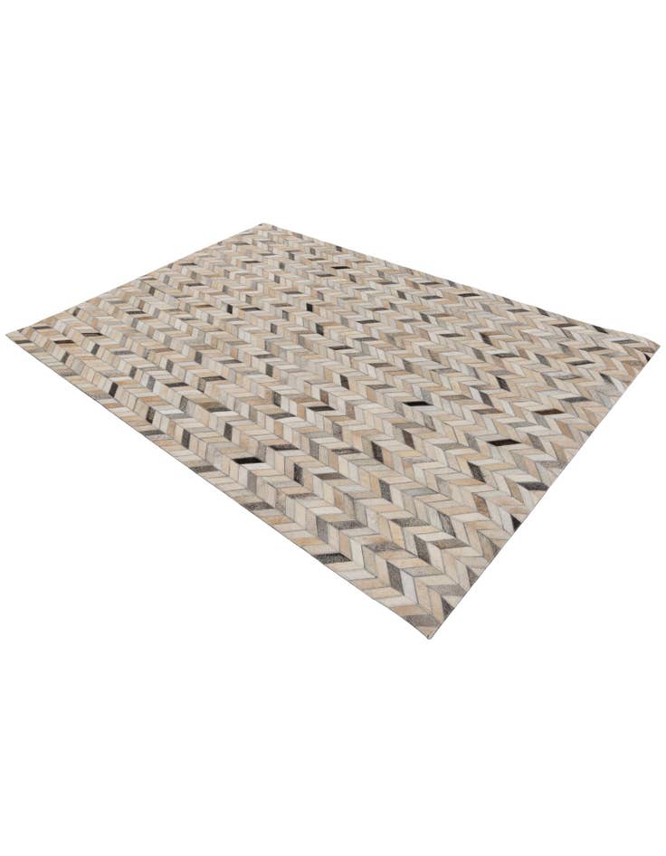 Detail image of 4' 8 x 6' 7 Cowhide Stocks Rug