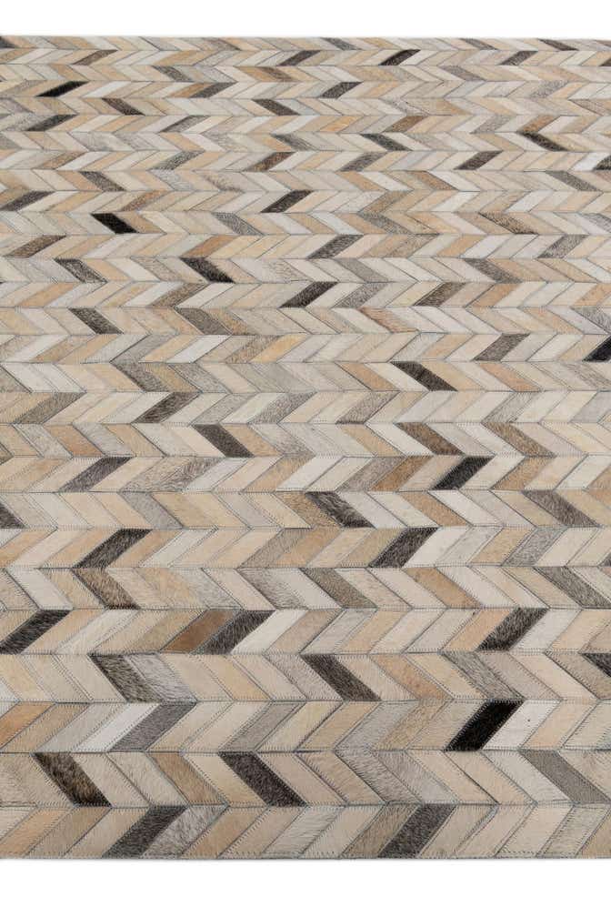 4' 8 x 6' 7 Cowhide Stocks Rug